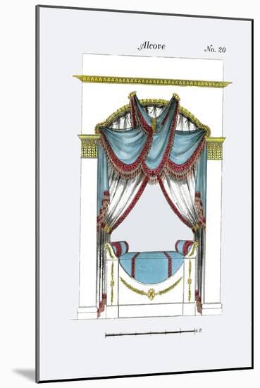 French Empire Alcove Bed No. 20-null-Mounted Art Print