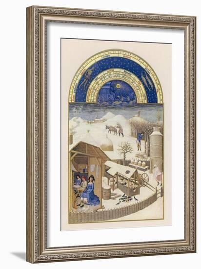 French Farm in Winter-Pol De Limbourg-Framed Art Print