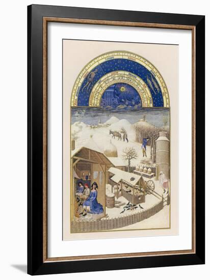 French Farm in Winter-Pol De Limbourg-Framed Art Print