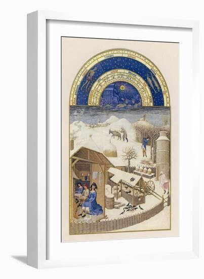 French Farm in Winter-Pol De Limbourg-Framed Art Print