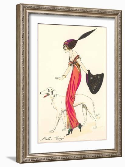 French Fashion, Borzoi-null-Framed Art Print