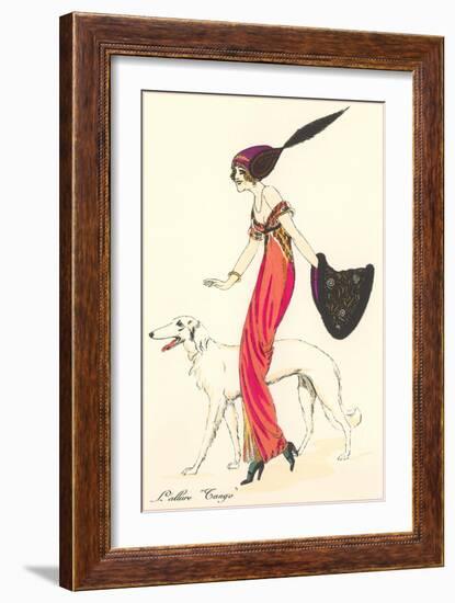 French Fashion, Borzoi-null-Framed Art Print