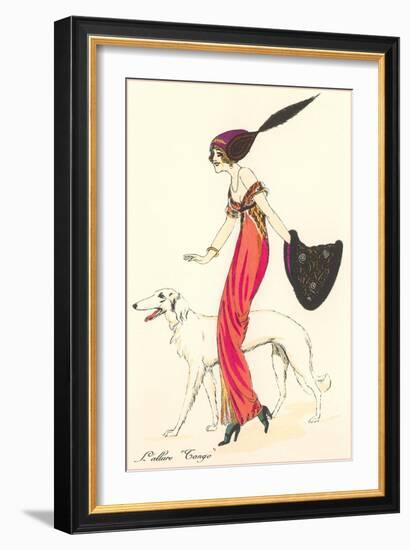 French Fashion, Borzoi-null-Framed Art Print