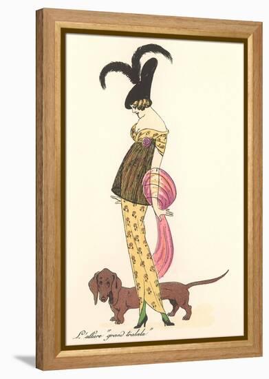 French Fashion, Dachshund-null-Framed Stretched Canvas