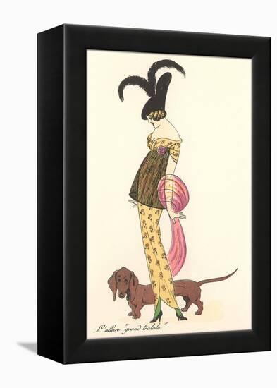 French Fashion, Dachshund-null-Framed Stretched Canvas