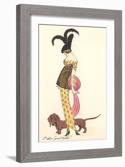 French Fashion, Dachshund-null-Framed Art Print