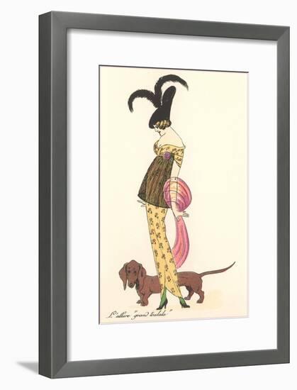 French Fashion, Dachshund-null-Framed Art Print