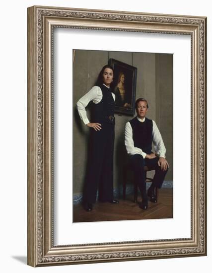 French Fashion Designer Bernard Lanvin and His Wife, Meryl, Louvre, Paris, France, 1968-Bill Ray-Framed Photographic Print