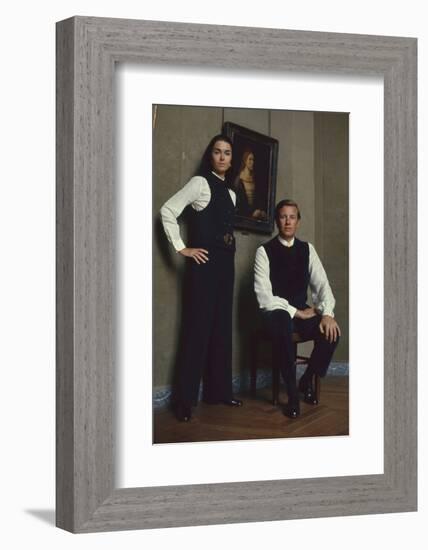 French Fashion Designer Bernard Lanvin and His Wife, Meryl, Louvre, Paris, France, 1968-Bill Ray-Framed Photographic Print