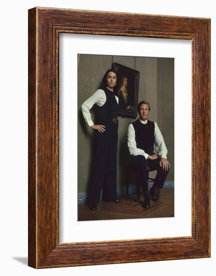 French Fashion Designer Bernard Lanvin and His Wife, Meryl, Louvre, Paris, France, 1968-Bill Ray-Framed Photographic Print