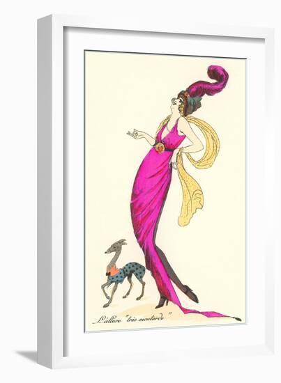 French Fashion, Dog-null-Framed Art Print