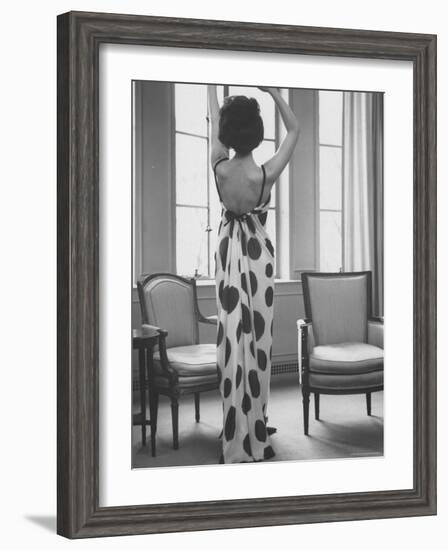 French Fashion Evening Dresses Sold at Ohrbach's-Ralph Morse-Framed Photographic Print