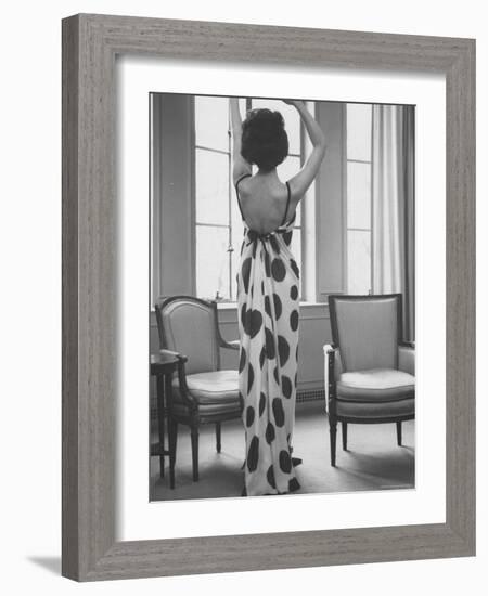 French Fashion Evening Dresses Sold at Ohrbach's-Ralph Morse-Framed Photographic Print