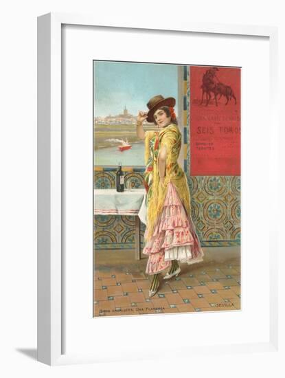 French Fashion, Flamenco Dancer-null-Framed Art Print