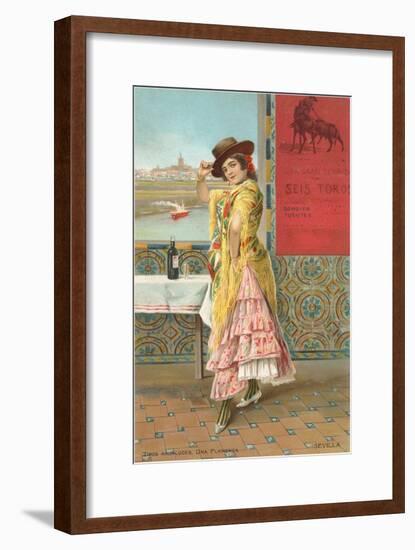 French Fashion, Flamenco Dancer-null-Framed Art Print