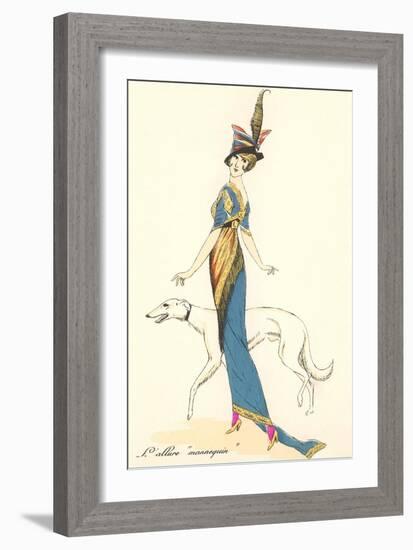 French Fashion, Greyhound-null-Framed Art Print