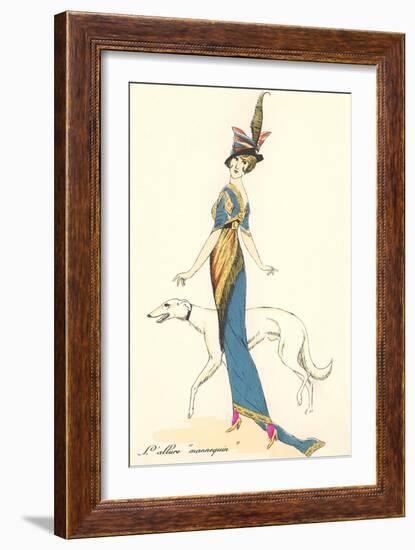 French Fashion, Greyhound-null-Framed Art Print