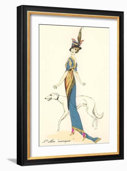 French Fashion, Greyhound-null-Framed Art Print