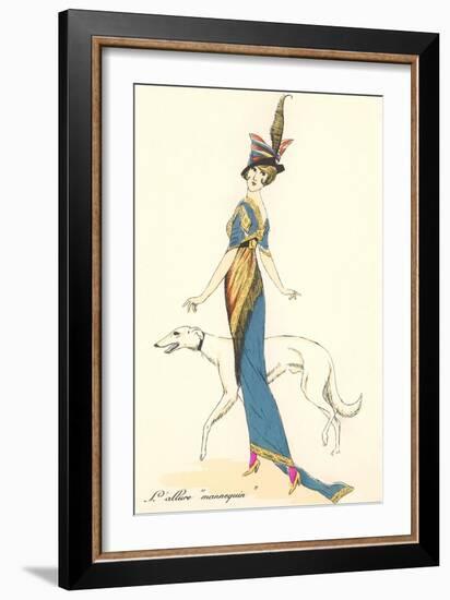 French Fashion, Greyhound-null-Framed Premium Giclee Print