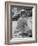 French Fashion Model Marie Helene Arnaud Sitting at a Cafe-Loomis Dean-Framed Photographic Print