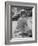 French Fashion Model Marie Helene Arnaud Sitting at a Cafe-Loomis Dean-Framed Photographic Print