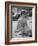 French Fashion Model Marie Helene Arnaud Sitting at a Cafe-Loomis Dean-Framed Photographic Print