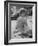 French Fashion Model Marie Helene Arnaud Sitting at a Cafe-Loomis Dean-Framed Photographic Print