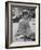 French Fashion Model Marie Helene Arnaud Sitting at a Cafe-Loomis Dean-Framed Photographic Print