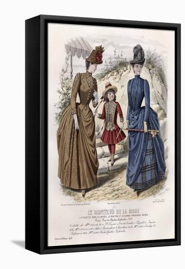 French Fashion Plate, Late 19th Century-null-Framed Premier Image Canvas