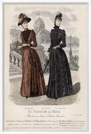 French Fashion Plate, Late 19th Century' Giclee Print