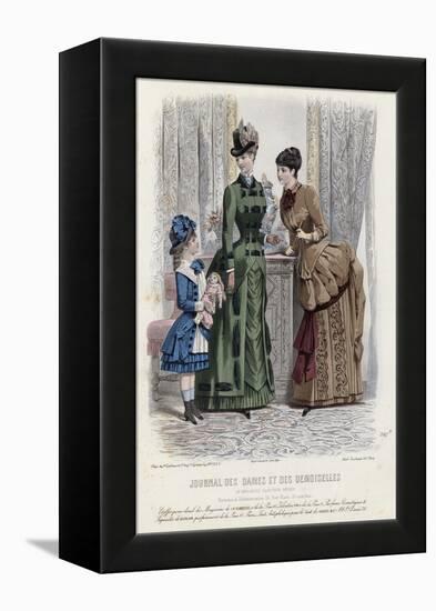 French Fashion Plate, Late 19th Century-null-Framed Premier Image Canvas