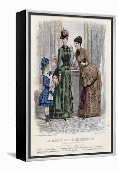 French Fashion Plate, Late 19th Century-null-Framed Premier Image Canvas