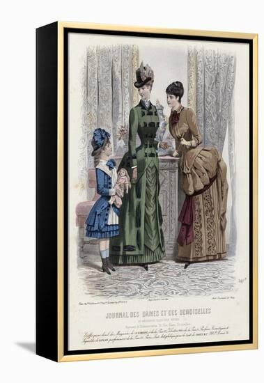French Fashion Plate, Late 19th Century-null-Framed Premier Image Canvas