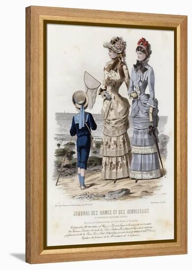 French Fashion Plate, Late 19th Century-null-Framed Premier Image Canvas