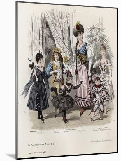 French Fashion Plate, Late 19th Century-null-Mounted Giclee Print