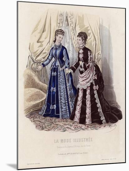 French Fashion Plate, Late 19th Century-null-Mounted Giclee Print