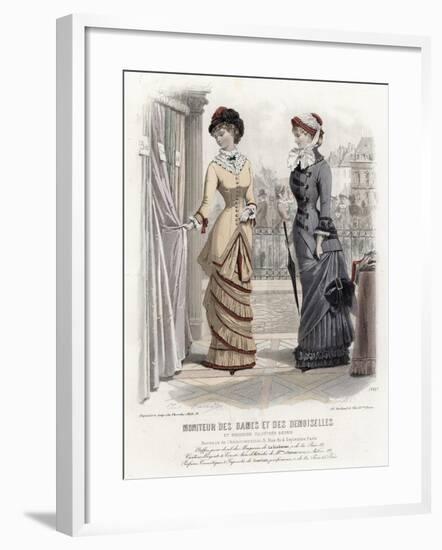 French Fashion Plate, Late 19th Century-null-Framed Giclee Print