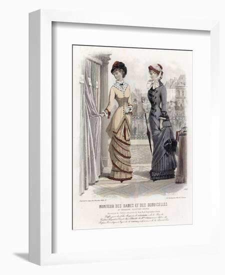 French Fashion Plate, Late 19th Century-null-Framed Giclee Print