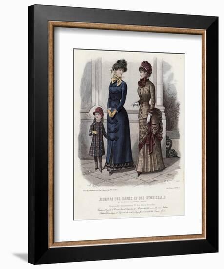 French Fashion Plate, Late 19th Century-null-Framed Giclee Print