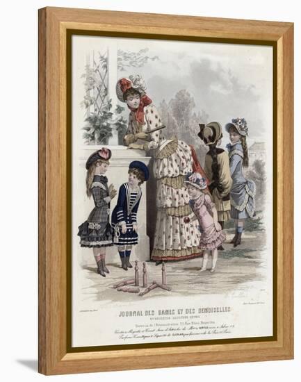 French Fashion Plate, Late 19th Century-null-Framed Premier Image Canvas