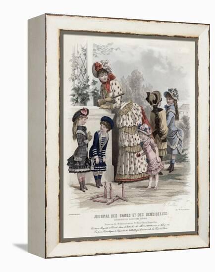 French Fashion Plate, Late 19th Century-null-Framed Premier Image Canvas