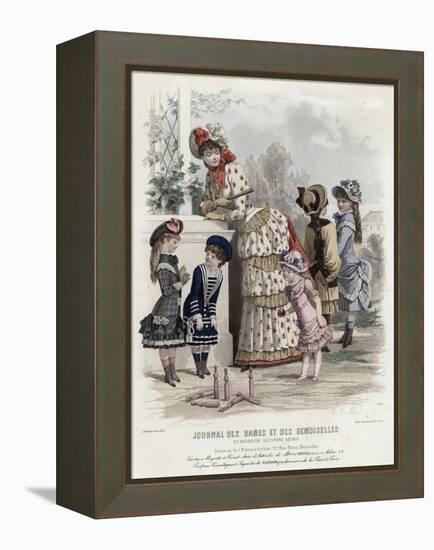 French Fashion Plate, Late 19th Century-null-Framed Premier Image Canvas