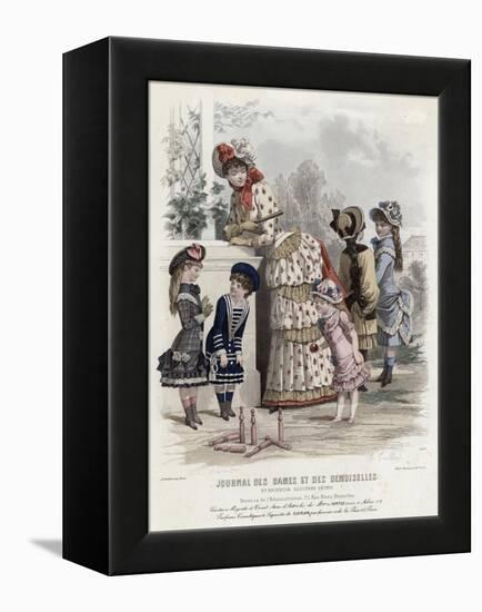 French Fashion Plate, Late 19th Century-null-Framed Premier Image Canvas