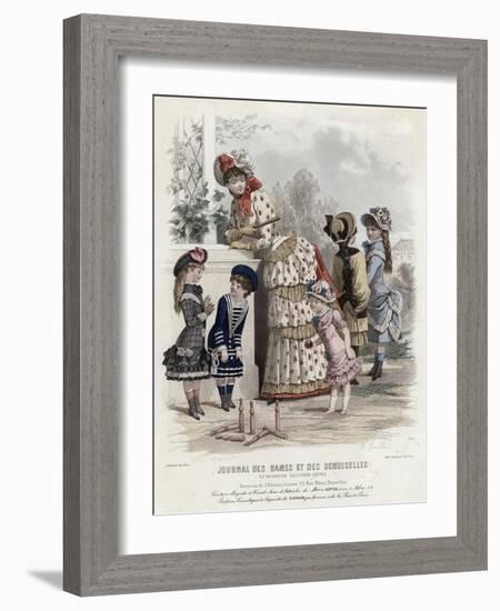 French Fashion Plate, Late 19th Century-null-Framed Giclee Print