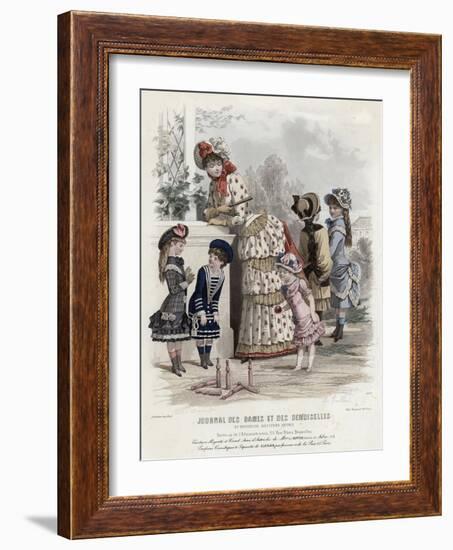 French Fashion Plate, Late 19th Century-null-Framed Giclee Print