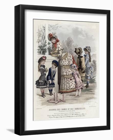 French Fashion Plate, Late 19th Century-null-Framed Giclee Print