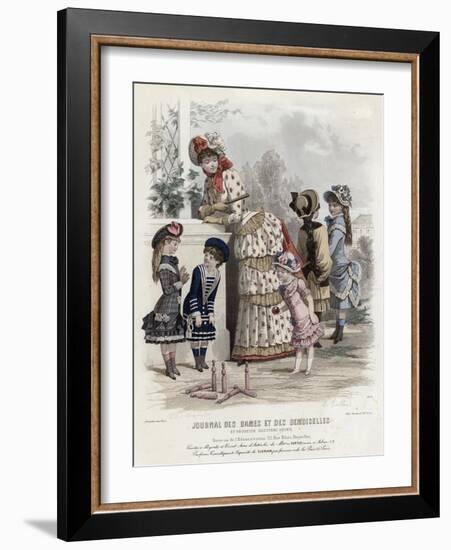 French Fashion Plate, Late 19th Century-null-Framed Giclee Print