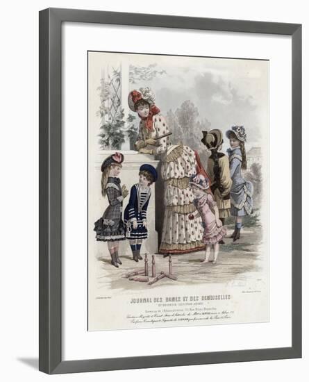 French Fashion Plate, Late 19th Century-null-Framed Giclee Print