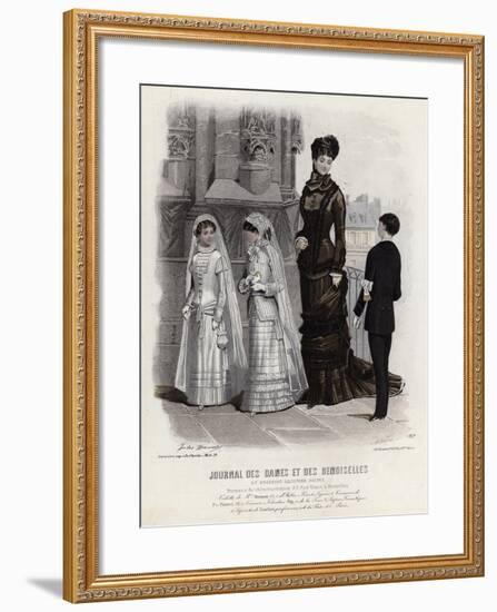 French Fashion Plate, Late 19th Century-null-Framed Giclee Print