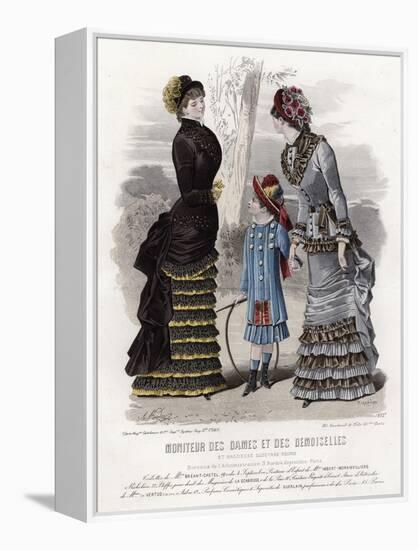 French Fashion Plate, Late 19th Century-null-Framed Premier Image Canvas